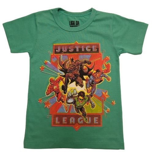 Camiseta Infantil Menino Liga da Justiça - 4248 - Verde