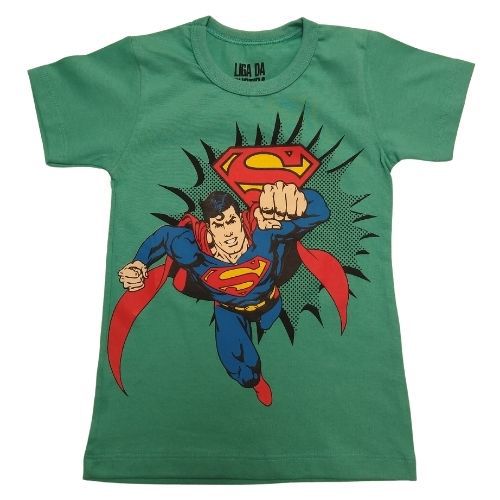 Camiseta Infantil Menino Superman Verde - Liga da Justiça