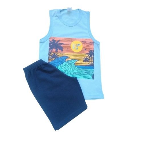 Conjunto Regata Juvenil Menino Surf Azul - Pequetitos