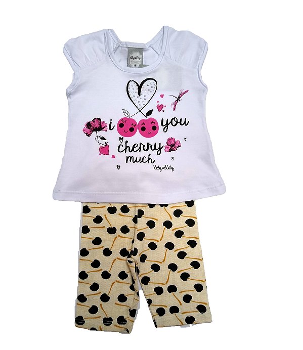 Conjunto Bebê Menina You Chery Much - Kely&Kety