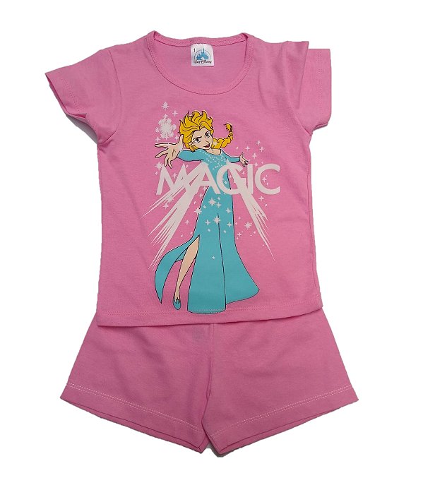Pijama Infantil Frozen - Walt Disney - Rosa
