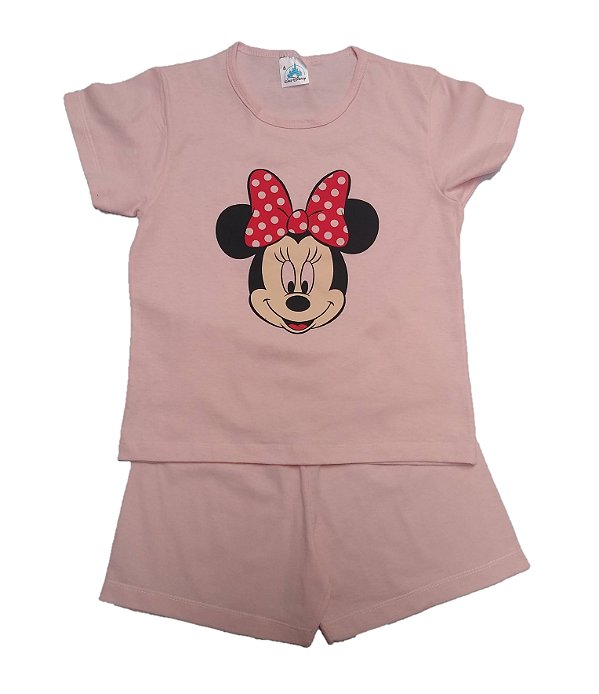 Pijama Infantil Minnie - Walt Disney - Rosa