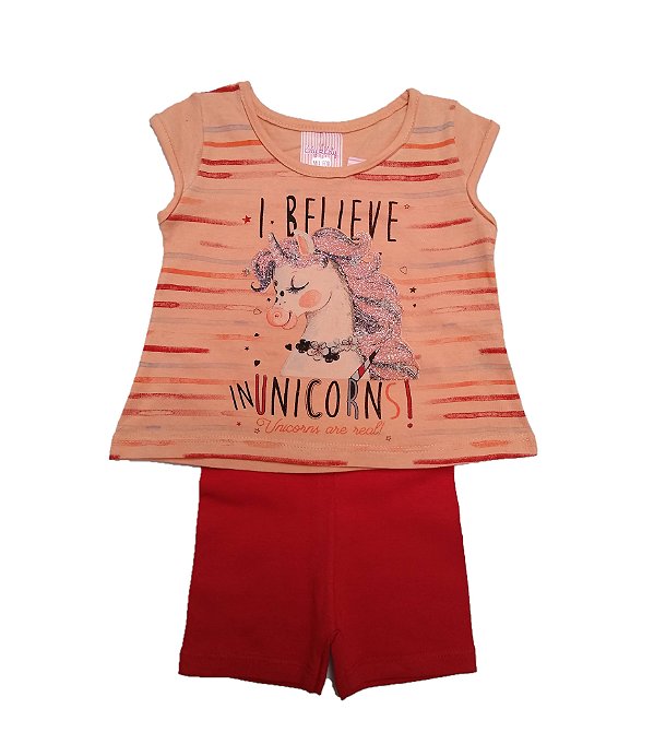 Conjunto Bebê Menina I Belleve In Unicorns - Kely&Kety