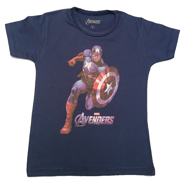 Camiseta Infantil Menino Capitão América - Marvel Avengers