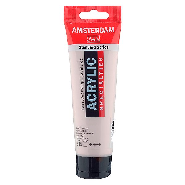 Tinta Acrílica Amsterdam 120ml 819 Pérola Vermelho