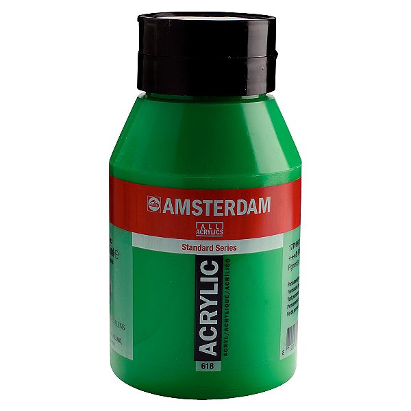 Tinta Acrílica Amsterdam 1 Litro 618 Permanent Green Light