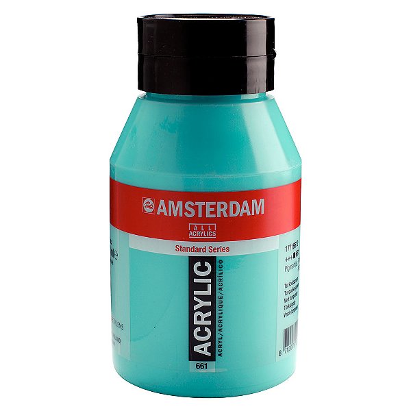 Tinta Acrílica Amsterdam 1 Litro 661 Turquoise Green