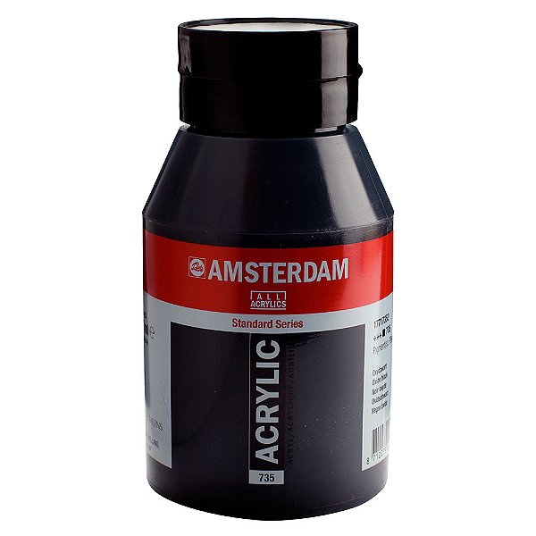 Tinta Acrílica Amsterdam 1 Litro 735 Oxyde Black