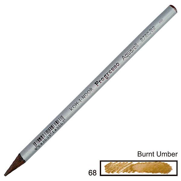 Lápis de Cor Aquarelável Integral Progresso Burnt Umber 68