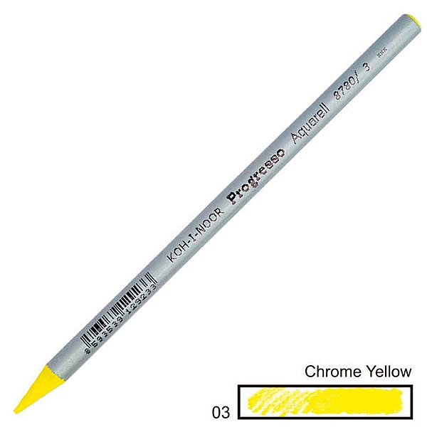 Lápis de Cor Aquarelável Integral Progresso Chrome Yellow 03