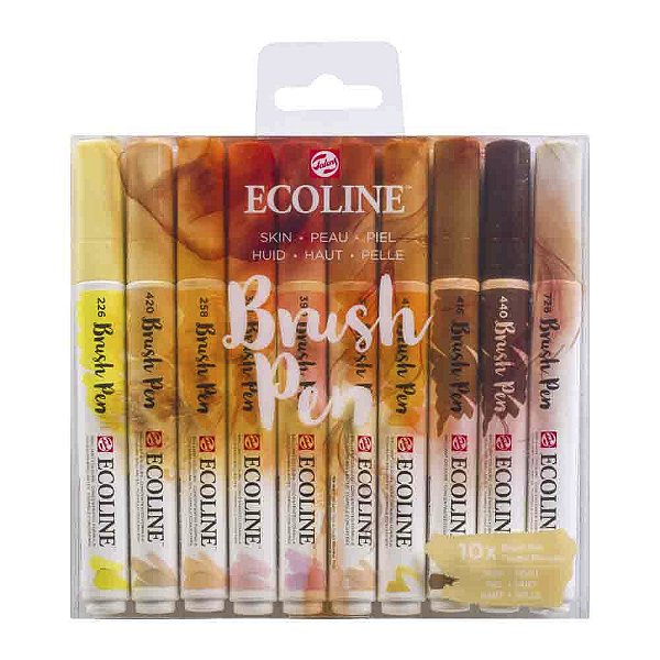 Caneta Ecoline Brush Pen Estojo com 10 Unidades Tons de Pele