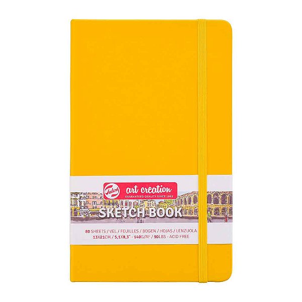 Caderno Sketchbook 13x21cm 140g 80 folhas Royal Talens Gold Yellow