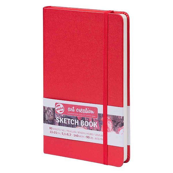 Caderno Sketchbook 13x21cm 140g 80 folhas Royal Talens Red