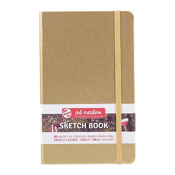 Caderno Sketchbook 13x21cm 140g 80 folhas Royal Talens White Gold