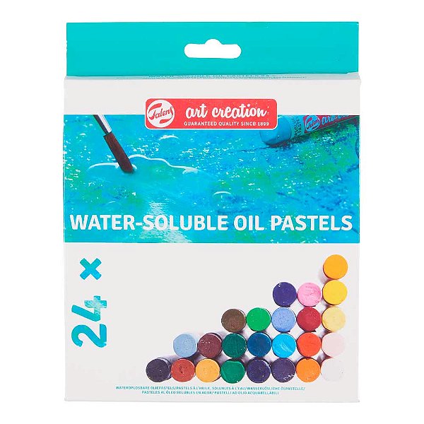 Giz Pastel Oleoso 24 Cores Solúvel em Água Art Creation