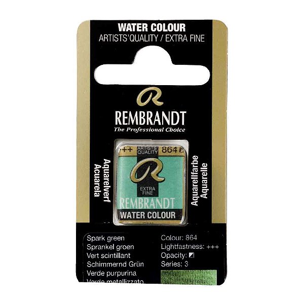 Aquarela em Pastilha Spark Green 864 Rembrandt