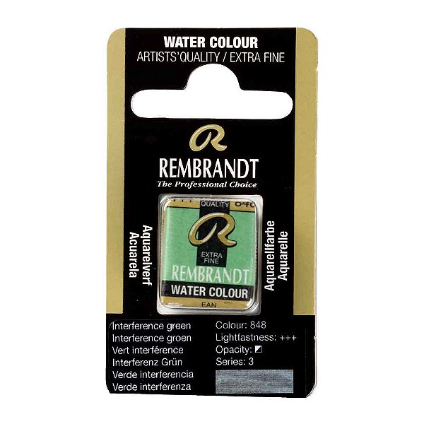 Aquarela em Pastilha Interference Green 848 Rembrandt