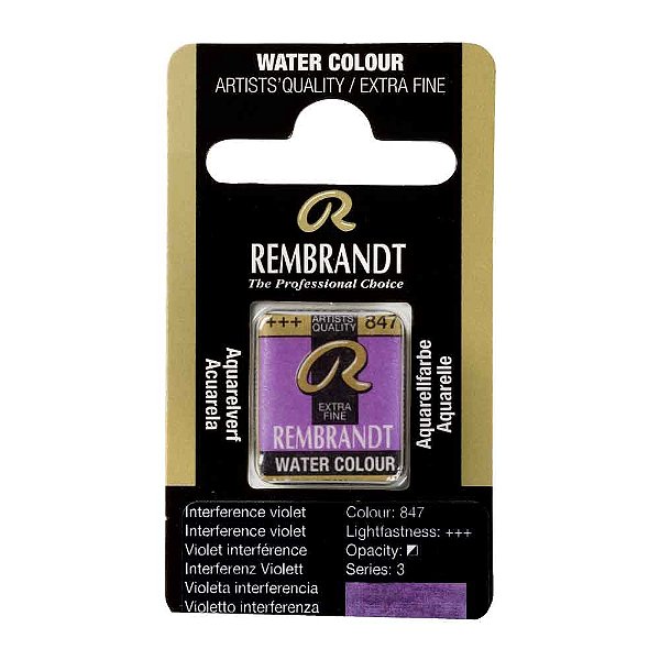 Aquarela em Pastilha Interference Violet 847 Rembrandt