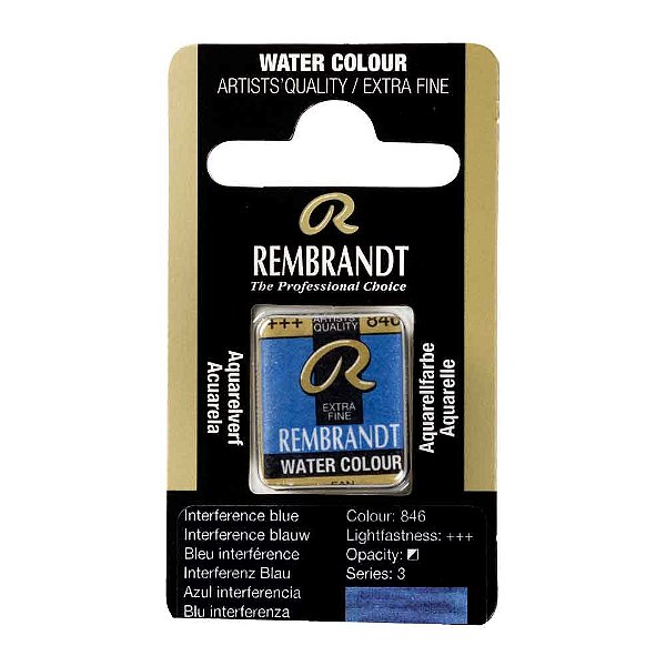 Aquarela em Pastilha Interference Blue 846 Rembrandt