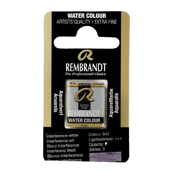 Aquarela em Pastilha Interference White 843 Rembrandt