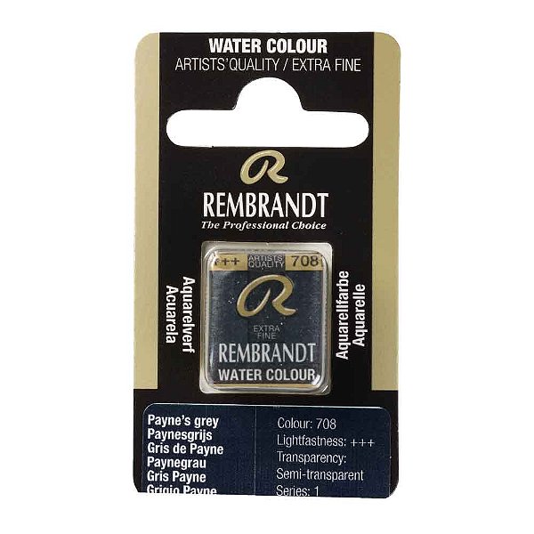 Aquarela em Pastilha Paynes Grey 708 Rembrandt