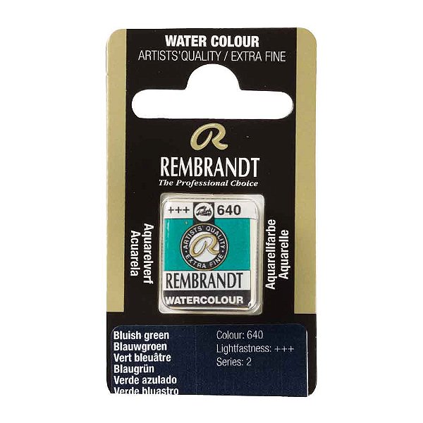 Aquarela em Pastilha Bluish Green 640 Rembrandt