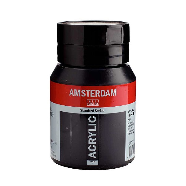 Tinta Acrílica Amsterdam 500ml 735 Oxyde Black