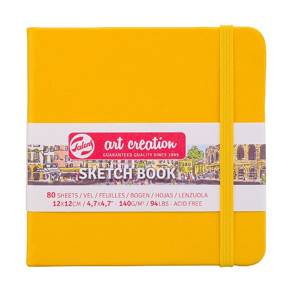 Sketchbook 12x12cm 140g Capa Dura – Royal Talens Art Creation – Gold Yellow