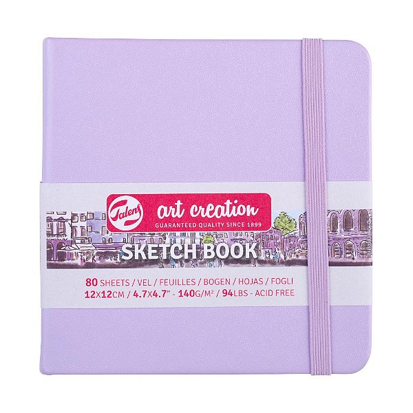 Sketchbook 12x12cm 140g Capa Dura – Royal Talens Art Creation – Pastel Violet
