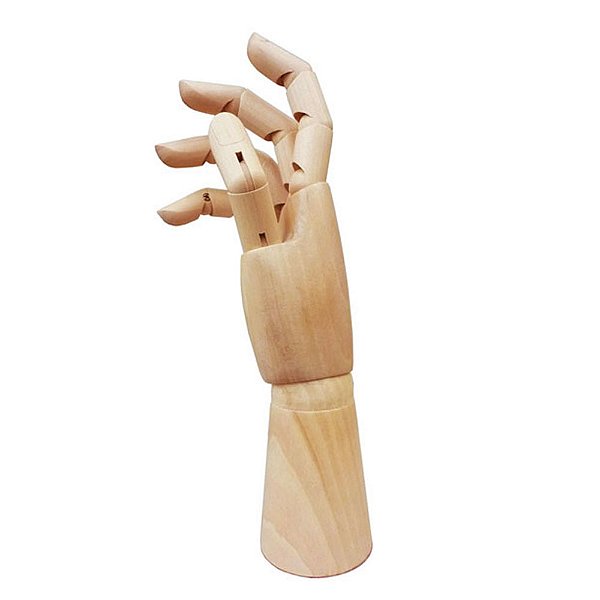 Mão Madeira Articulada Direita 30cm