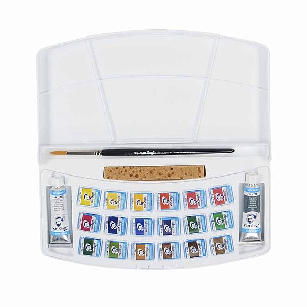 Aquarela Van Gogh Pastilha 18 Cores 20808618