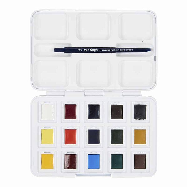 Aquarela Van Gogh Pastilha 15 Cores 20808632