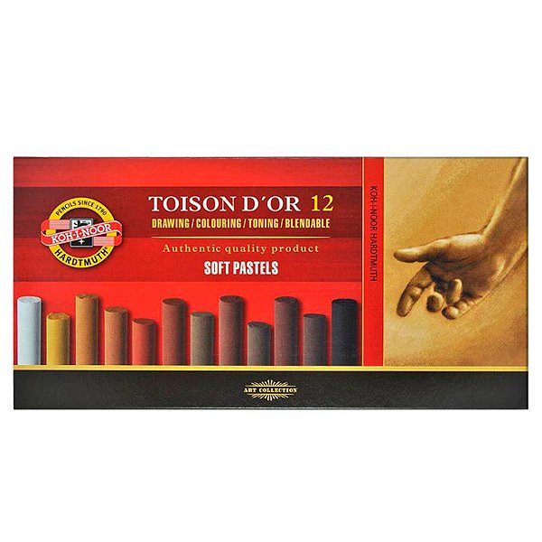 Giz Pastel Seco Toison D'Or 12 Tons de Marrom Koh-I-Noor