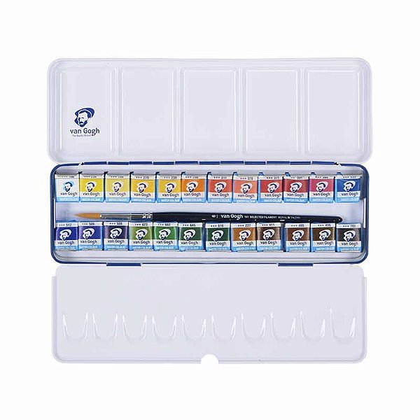 Aquarela Van Gogh Pastilha 24 Cores 20838624