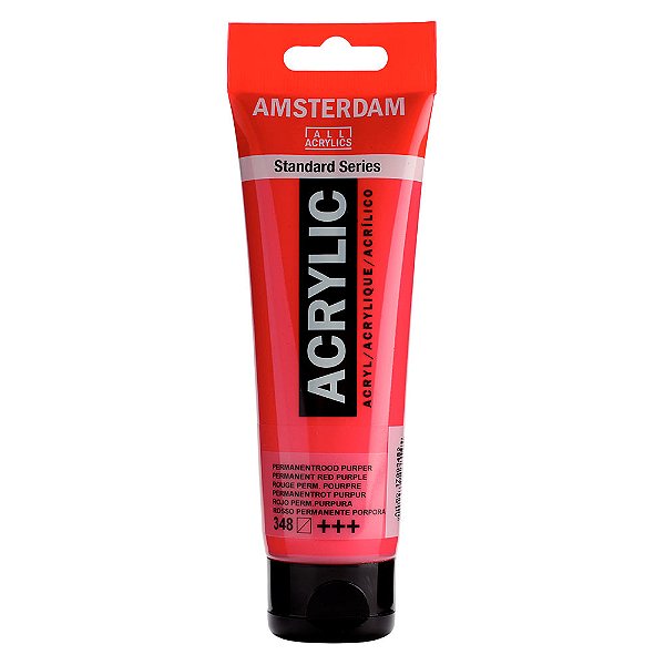 Tinta Acrílica Amsterdam 120ml 348 Roxo Avermelhado Permanente