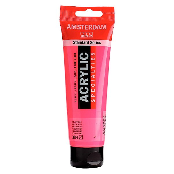 Tinta Acrílica Amsterdam 120ml 384 Rosa Neon