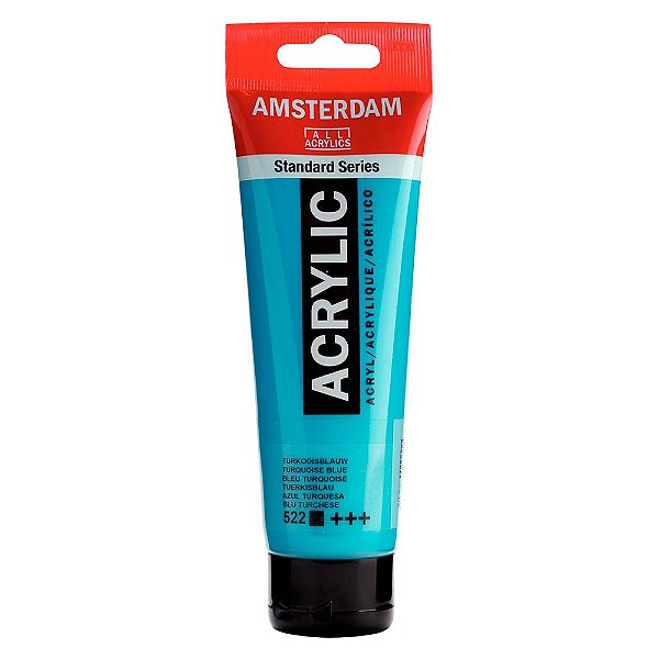 Tinta Acrílica Amsterdam 120ml 522 Azul Turquesa