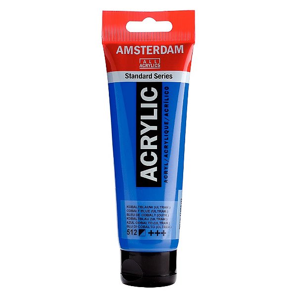 Tinta Acrílica Amsterdam 120ml 512 Azul Cobalto Ultramar