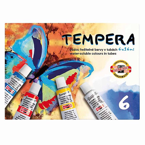 Guache Tempera Koh-I-Noor 16ml 6 Cores 162547