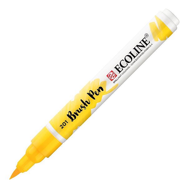 Caneta Ecoline Brush Pen Amarelo Claro 201