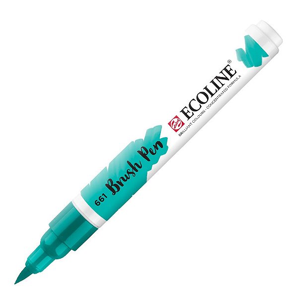 Caneta Ecoline Brush Pen Turquoise Green 661