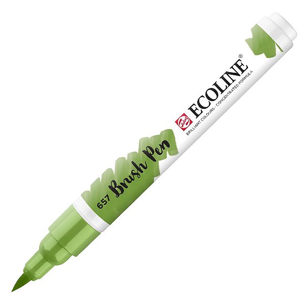 Caneta Ecoline Brush Pen Bronze Green 657