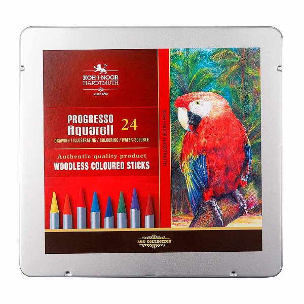 Lápis Integral Aquarela Progresso Koh-I-Noor 24 Cores