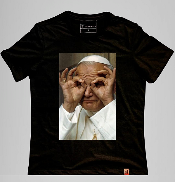 Camiseta Papa João Paulo II de olho