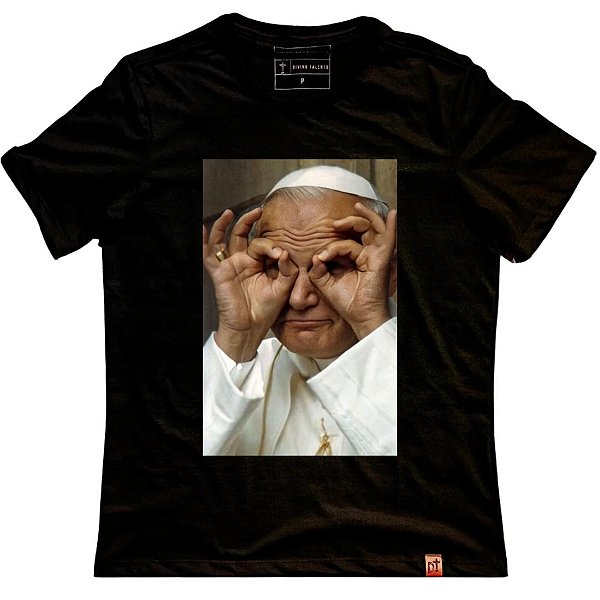 Camiseta Papa João Paulo II de olho