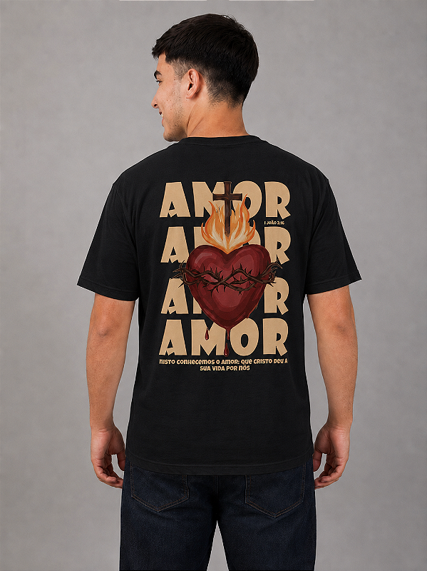 Camiseta o amor me amou
