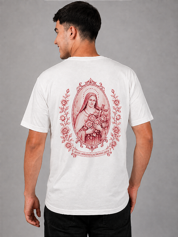 Camiseta Santa Teresinha do Menino Jesus Rosas