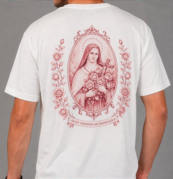 Camiseta Santa Teresinha do Menino Jesus Rosas