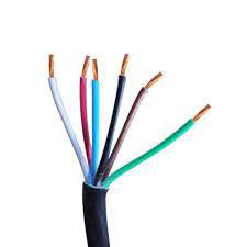 Cabo Controle 6x1,00mm 500v Preto com vias internas coloridas