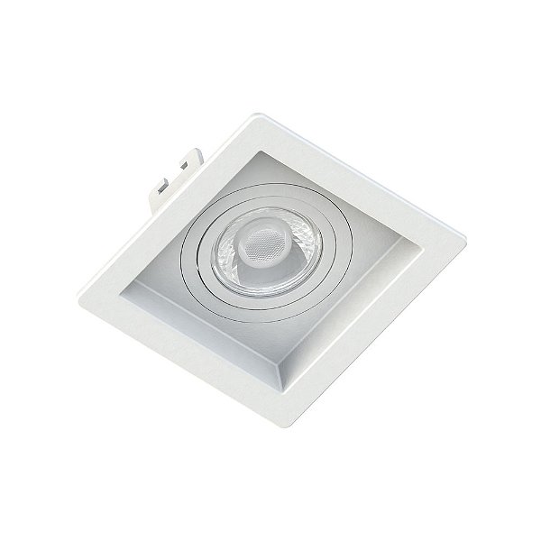Spot Embutido Quadrado PAR20 Fundo Recuado Branco Save Energy